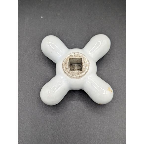 Vintage Porcelain Cold Water Faucet Tap Knob 2” sides 3" diagonal No Hardware - Picture 2 of 9
